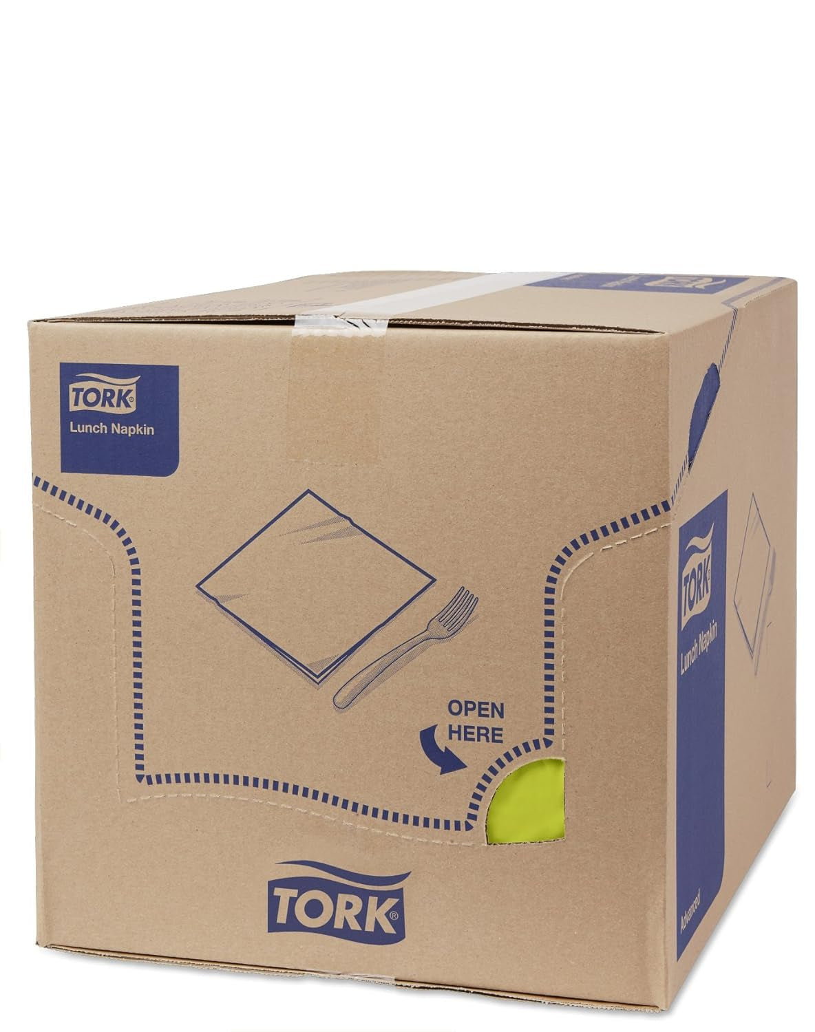 Tork 477840 Limetkové ubrousky na oběd / 2vrstvé ubrousky pro malá jídla nebo svačiny / Pokročilá kvalita / 10 x 200 (2000) papírové ubrousky / 32,6 x 33 cm (d x š) / 1/4 skládání
