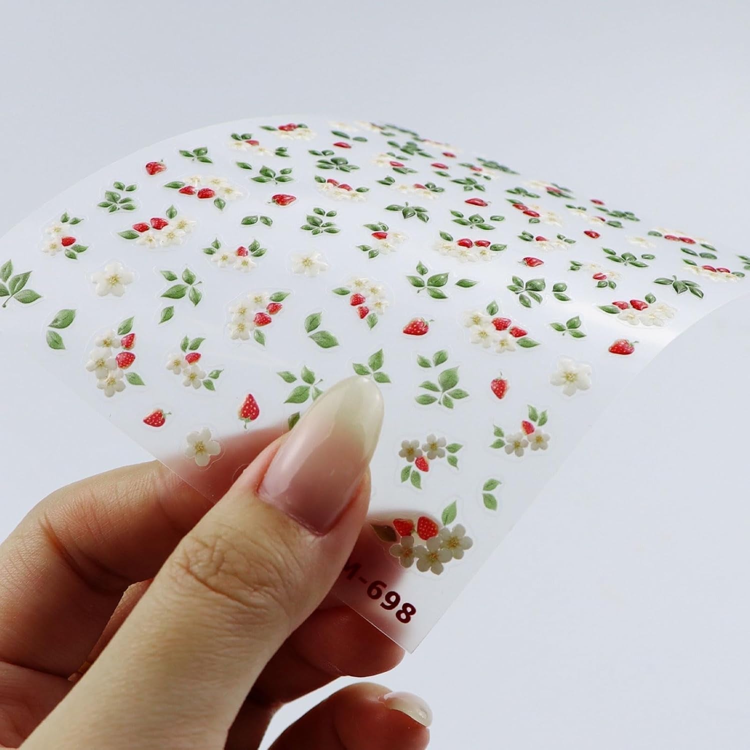 JMEOWIO 3D Nálepka na nehty Blume Nerdbeerenail Art Sticker Selbstklebend Nagelaufkleber 5D Stereoskopická dekorace Nageldesign Zubehör 1 Blatt