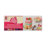 Funcakes Paste Colorants Sada potravinářských barviv, 8 kusů: Koncentrované potravinářské barvivo na těsto, krém, fondán, marcipán, těsto, modelovací pastu a květinovou pastu. halal.
