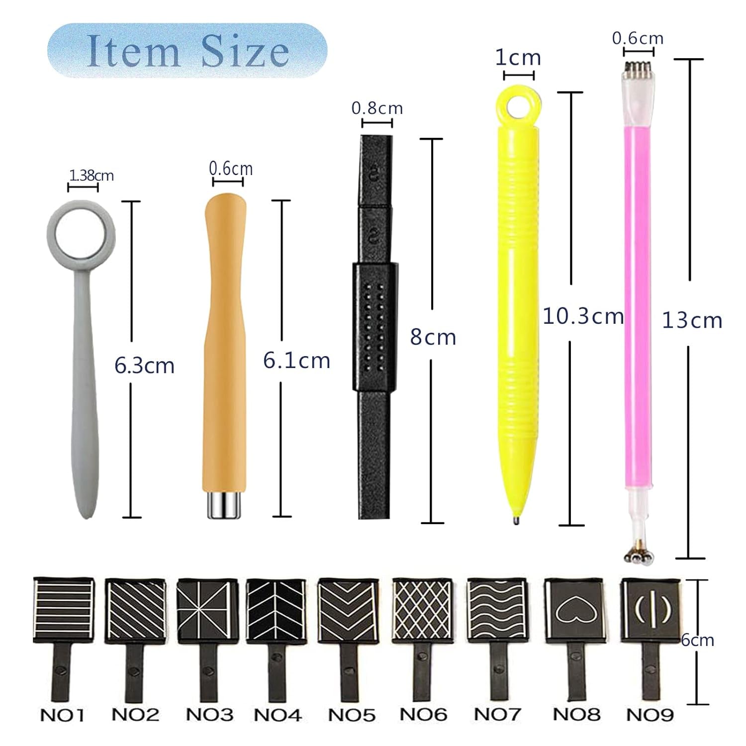 14 Stück Nail Art Werkzeug Magnetstift DIY Magic 3D Magnet Stick Set Verwendung Mit Cat Eye Gel Pulver Oder Nagelack - Magnetic Stift Katze Eye Pen Für Ideal Katzenaugen Magische Effekt