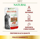 almo nature HFC Natural - Mokré krmivo pro kočky - s kuřecím masem - Lidská kvalita, Bez lepku, Monoprotein - 55g, balení 6 ks