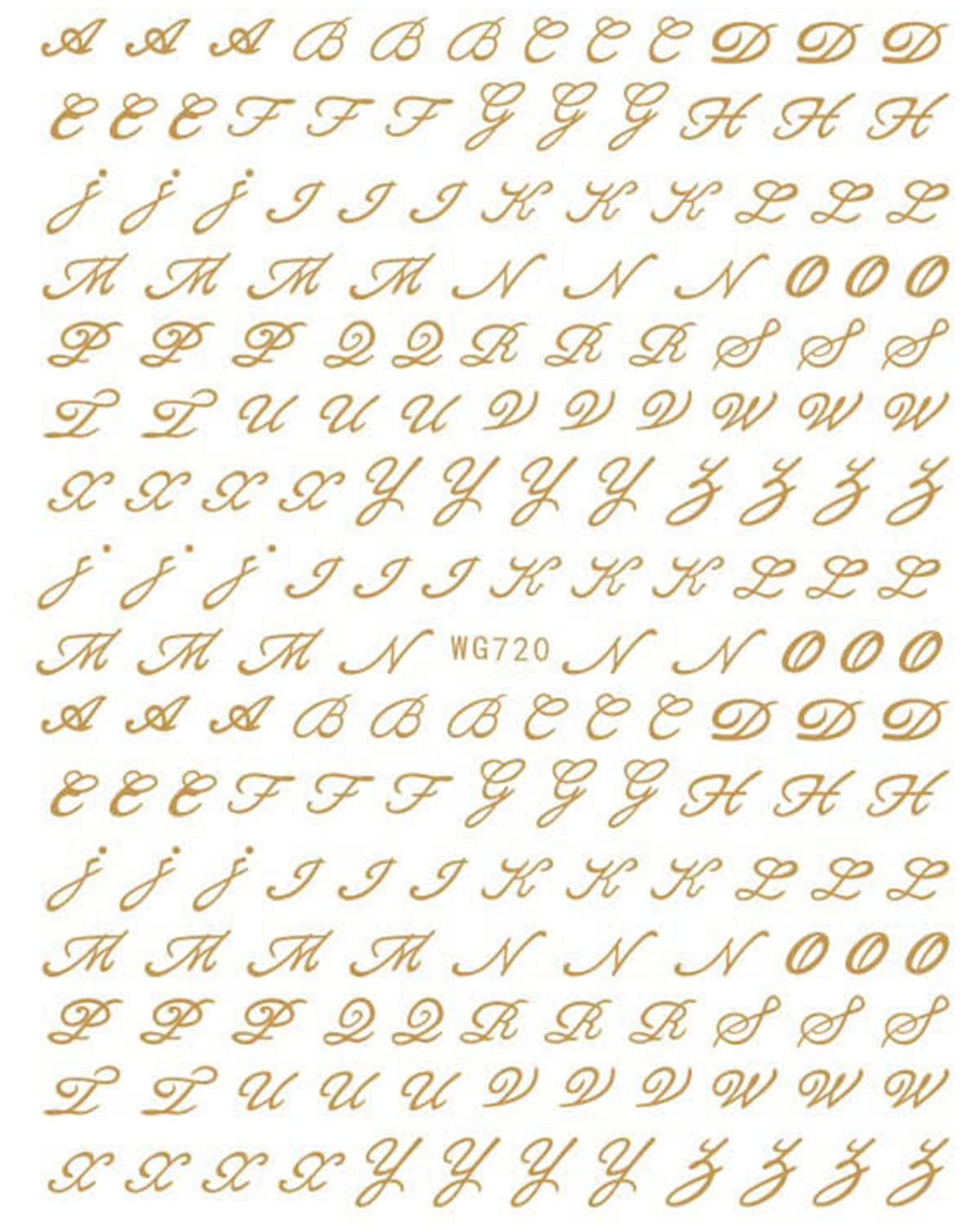 6 Blatt Nagelsticker Alte Alphabetzahlen Nagelaufkleber Selbtklebend Alte Briefe Nail Art Sticker Dekoration Nageldesign Zubehör