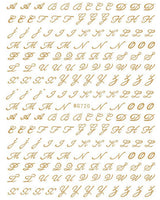 6 Blatt Nagelsticker Alte Alphabetzahlen Nagelaufkleber Selbtklebend Alte Briefe Nail Art Sticker Dekoration Nageldesign Zubehör