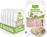Elf-Family Konjak Reis Thai Brauner Shirataki Bowl -[Diätbox für 1 Wo.] - Instantní Jasmin Reis - Fertiggerichte für Mikrowelle - Natürlich Superfoods Mikronährstoffe - Vegan/Low Carb/Fettfrei- 6er Box