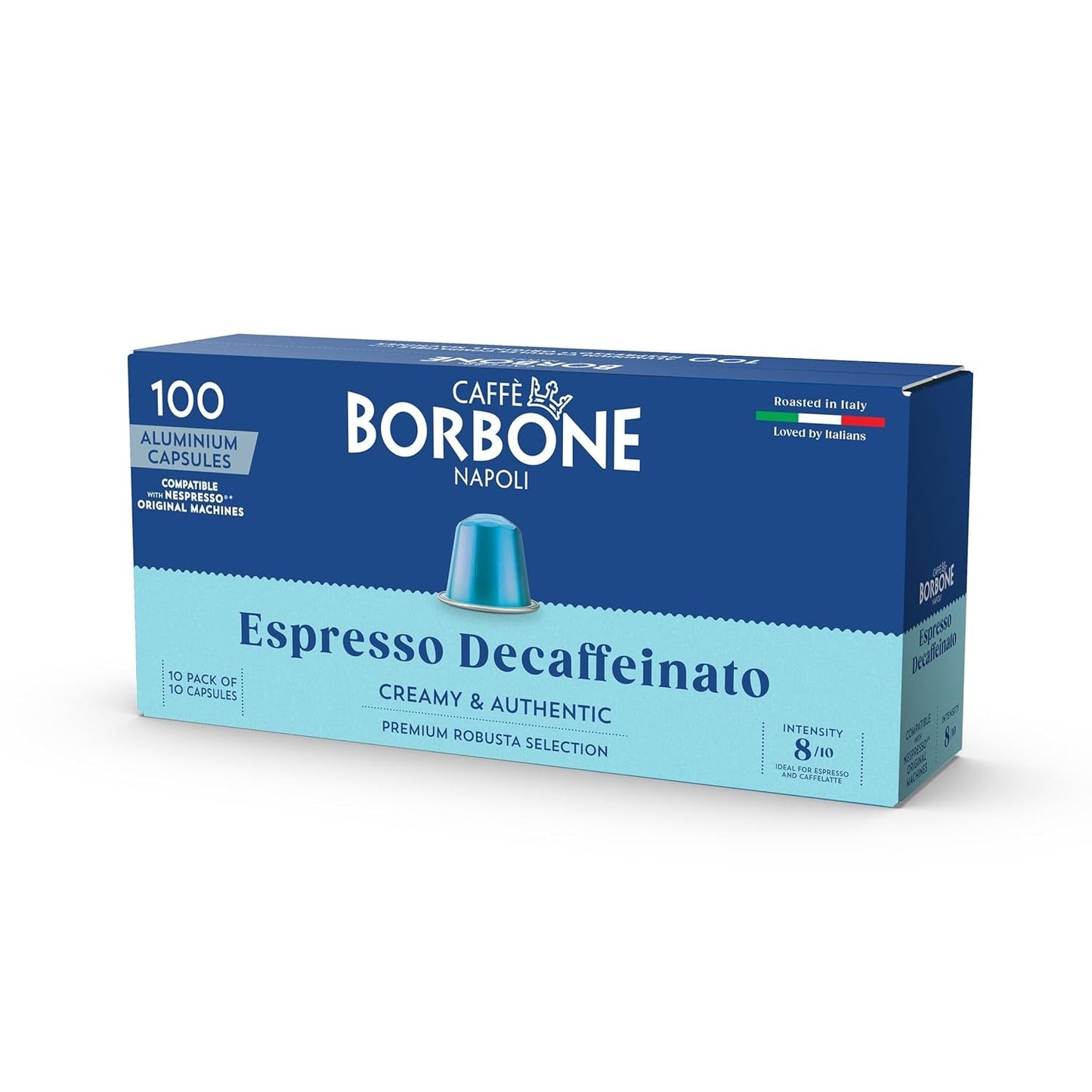 Caffè Borbone Decaffeinato – 90 kávových kapslí – krémové a autentické – Kompatibilní s Nespresso®* Haushalts-Espressomaschinen
