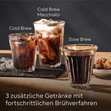 Automatický espresso kávovar Siemens EQ700 classic TP715D01, ovládání aplikací, cold brew, intuitivní dotykový displej, až 10 jednotlivých kreací kávy jako oblíbené, automatické čištění párou, 1500 W, stříbrná šedá