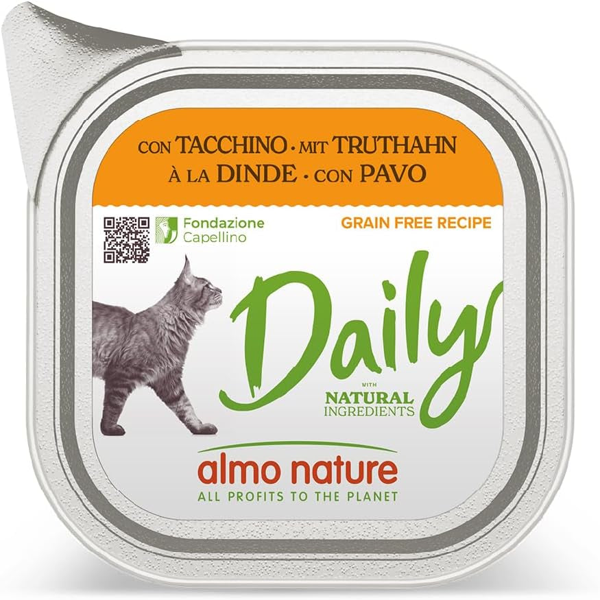Almo Nature Daily - Nassfutter für Erwachsene Katzen - Kuře - 100 g, Packung mit 32