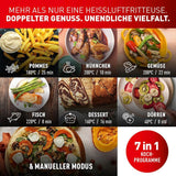 Horkovzdušná fritéza Tefal Dual Easy Fry se dvěma komorami, objem 5,2/3,1 litru, dvě nezávislé zásuvky, 7 programů Domácí spotřebiče Naty Shop
