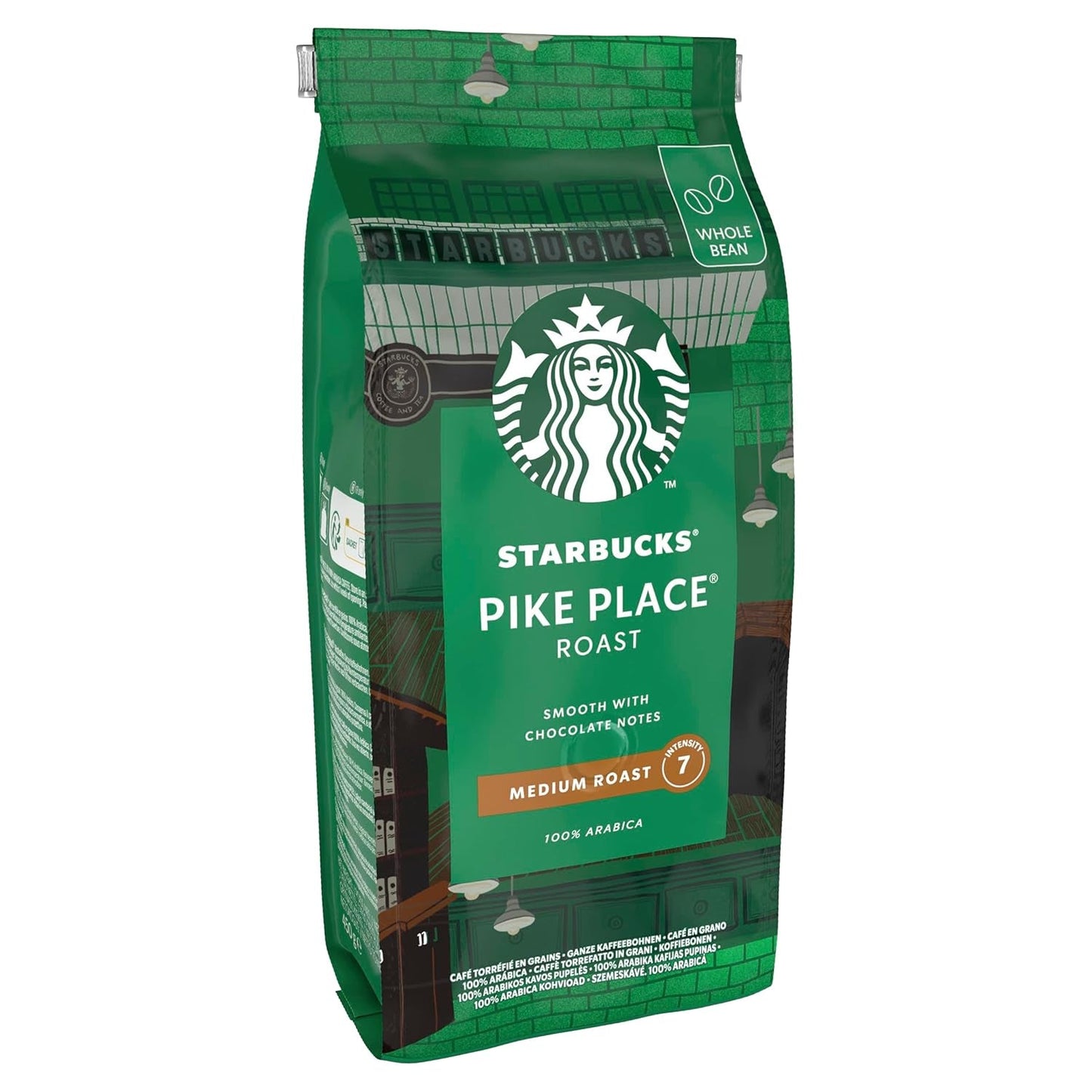 STARBUCKS Pike Place Roast, Mittlere Röstung, Ganze Kaffeebohnen 450 g (4er Pack)