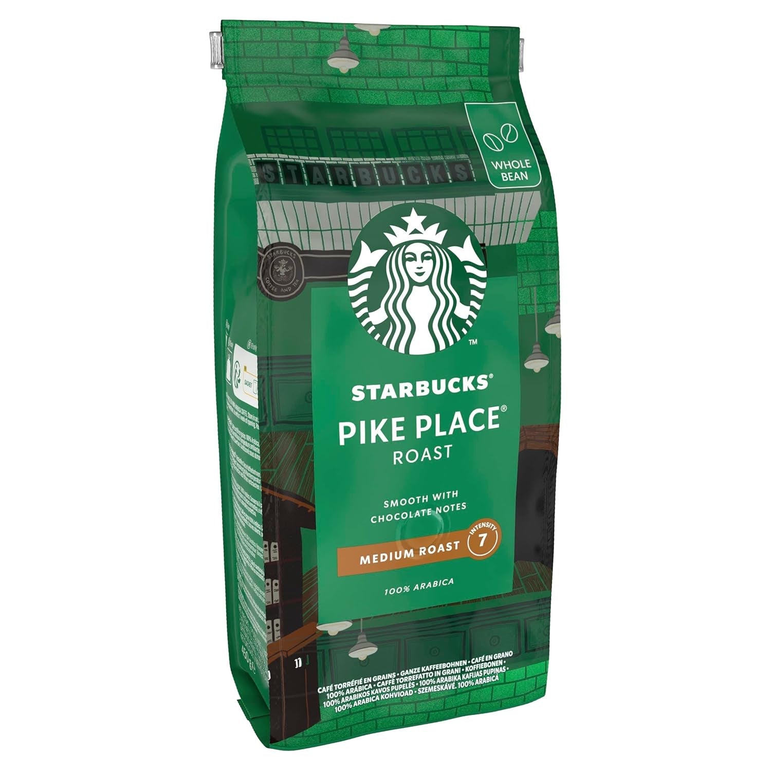 STARBUCKS Pike Place Roast, Mittlere Röstung, Ganze Kaffeebohnen 450 g (4er Pack)