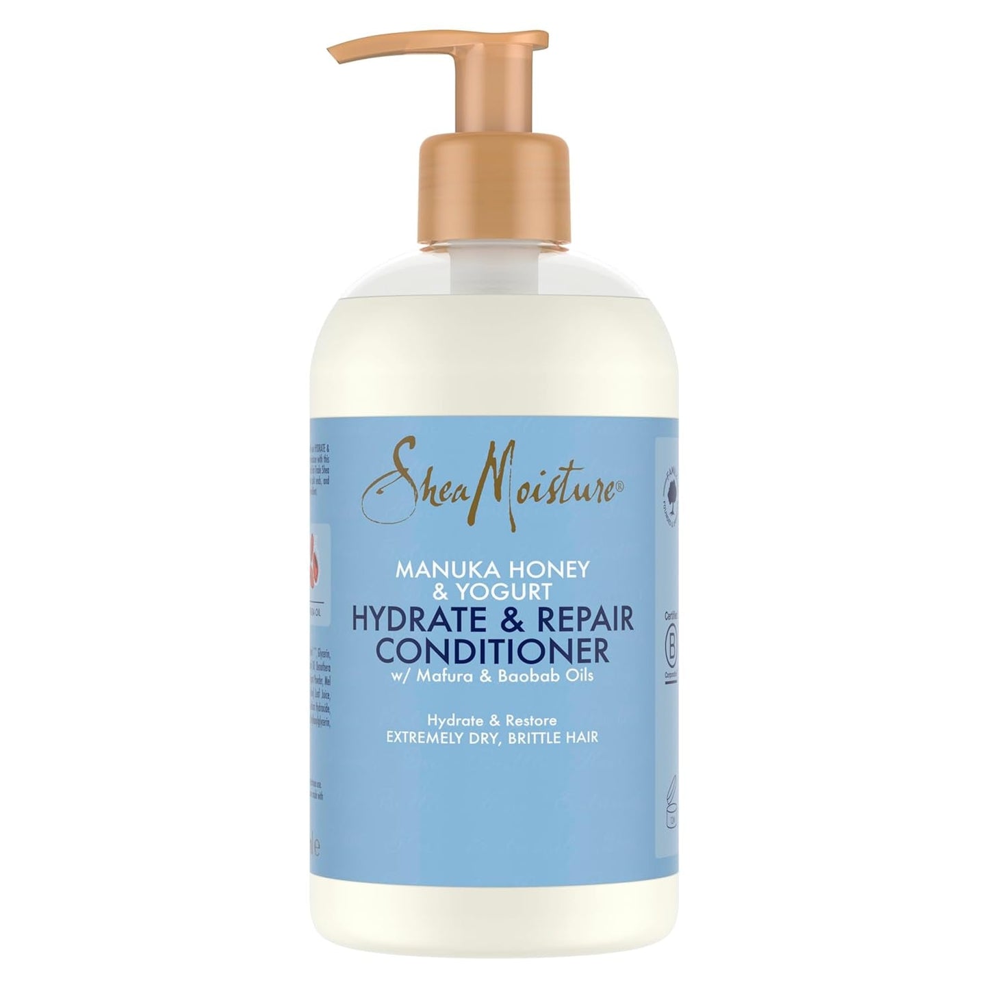Sheamoisture Hydrate & Repair kondicionér pro extrémně suché a lámavé vlasy, Manuka med a jogurt Sheamoisture Hair Care 384 ml