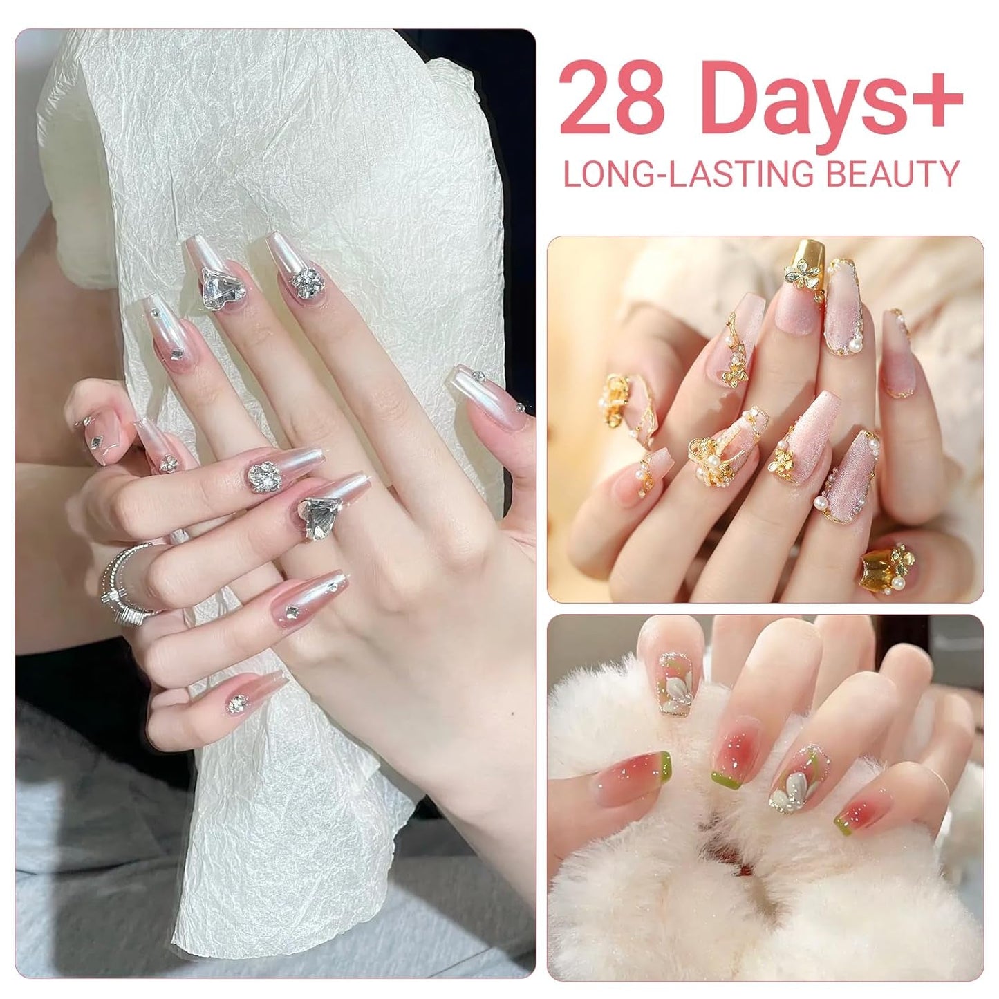 Nägel Selber Machen ，Nageldesign-Hilfsmittel，100 Stück Nail Art Schwämme Mit Metallgreifer, Schwammpinsel & Sponge Brush Applicator Für Gradient Nail Art Designs