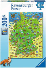 Dětské puzzle Ravensburger – barevná mapa Německa – 200dílné puzzle pro děti od 8 let Puzzle Naty Shop Výchozí název