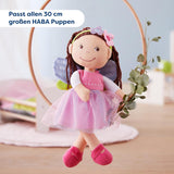 Oblečení kouzelné panenky HABA Fairy - 2dílná sada pro 18 měsíců a panenky (30 cm) - Tylové šaty s křídly, květinový pásek do vlasů v ceně - 1306243001