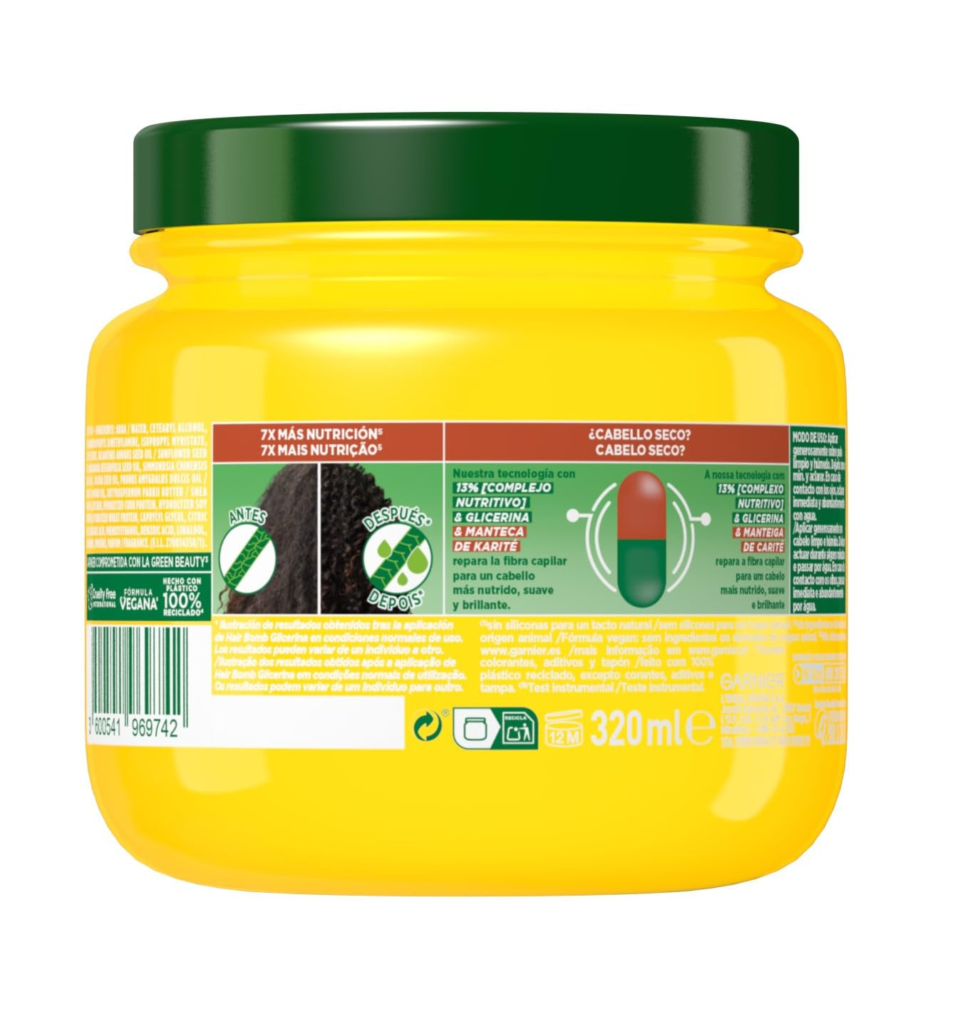 Garnier Fructis Shampoo Butter Mask Nutri Repair Butter 300 ml Maska na vlasy Naty Shop