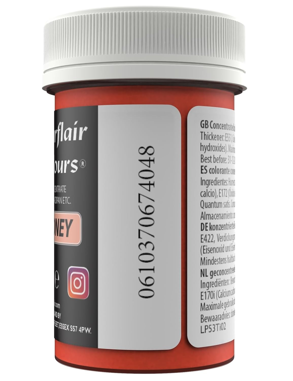 Sugarflair Pastel Pink Honey Food Coloring Paste - Vysoce koncentrovaná pro použití s ​​máslovým krémem, cukrovou pastou, královskou polevou nebo směsí na dorty, zářivé potravinářské barvivo - 25 g