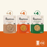 Applaws prémiové přírodní mokré krmivo pro kočky, výběr z kuřecího masa v polévce 70g porcované sáčky (12x70g)