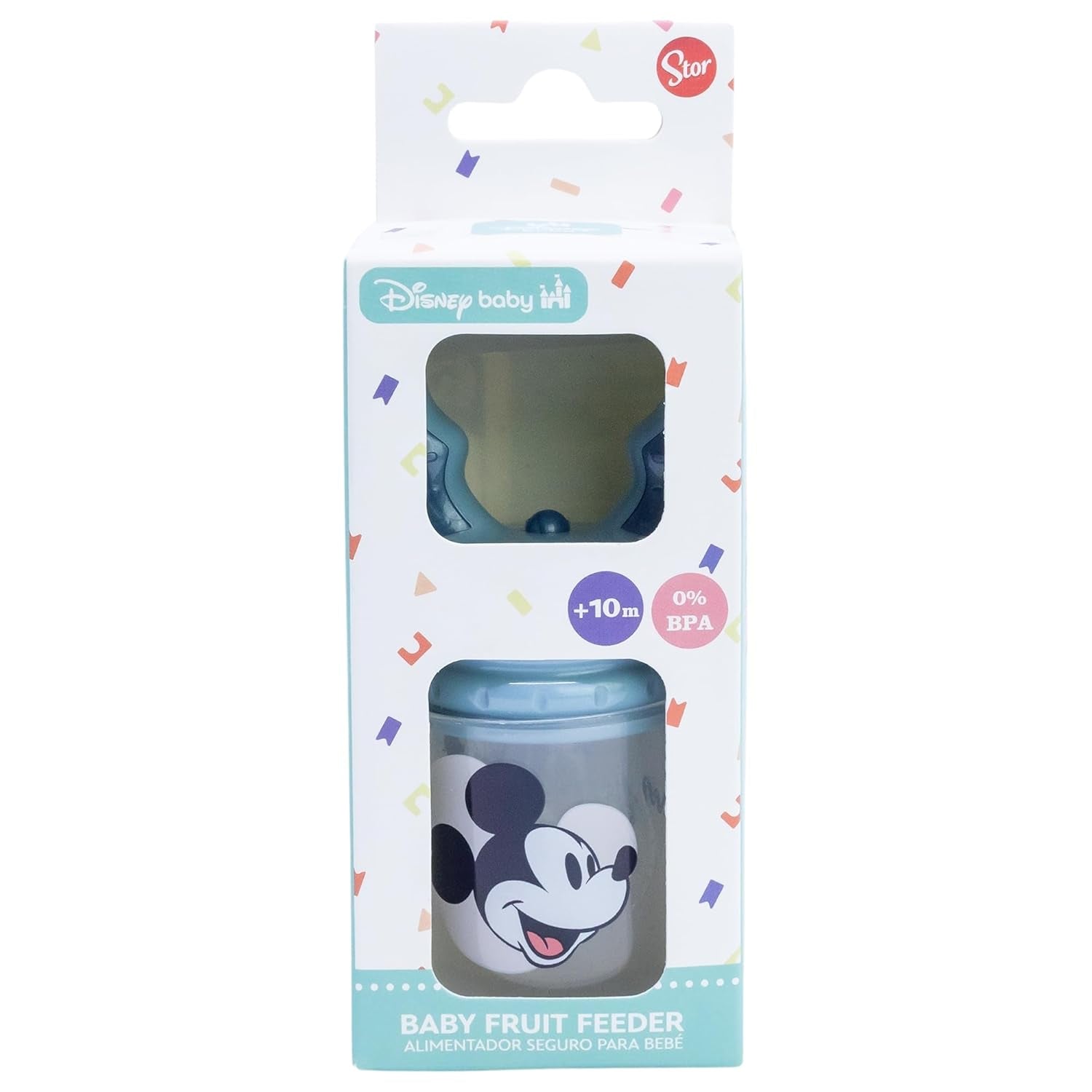 Tataway Disney Mickey Mouse dětský ovocný dudlík vyrobený z plastu bez BPA s funkcí škrcení, omyvatelný a opakovaně použitelný