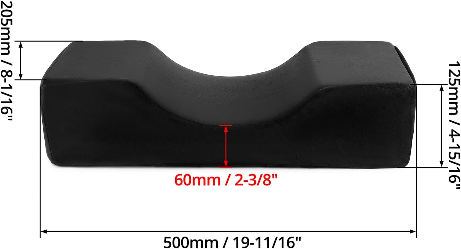 QWORK® polštář na řasy, kosmetický polštář na líčení ve tvaru písmene U, ergonomický polštář na řasy pro prodloužení, polštář na řasy z paměťové pěny pro kosmetický salon Domácí použití (černé) ortopedické polštáře na děložní hrdlo Naty Shop