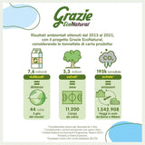 Přírodní toaletní papír Grazie, Econatural, 56 rolí, recyklovaný toaletní papír Fibrepack, 100% ekologický, šetrný k životnímu prostředí, certifikovaný ekoznačkou a recyklovaný FSC, vyrobeno v Itálii