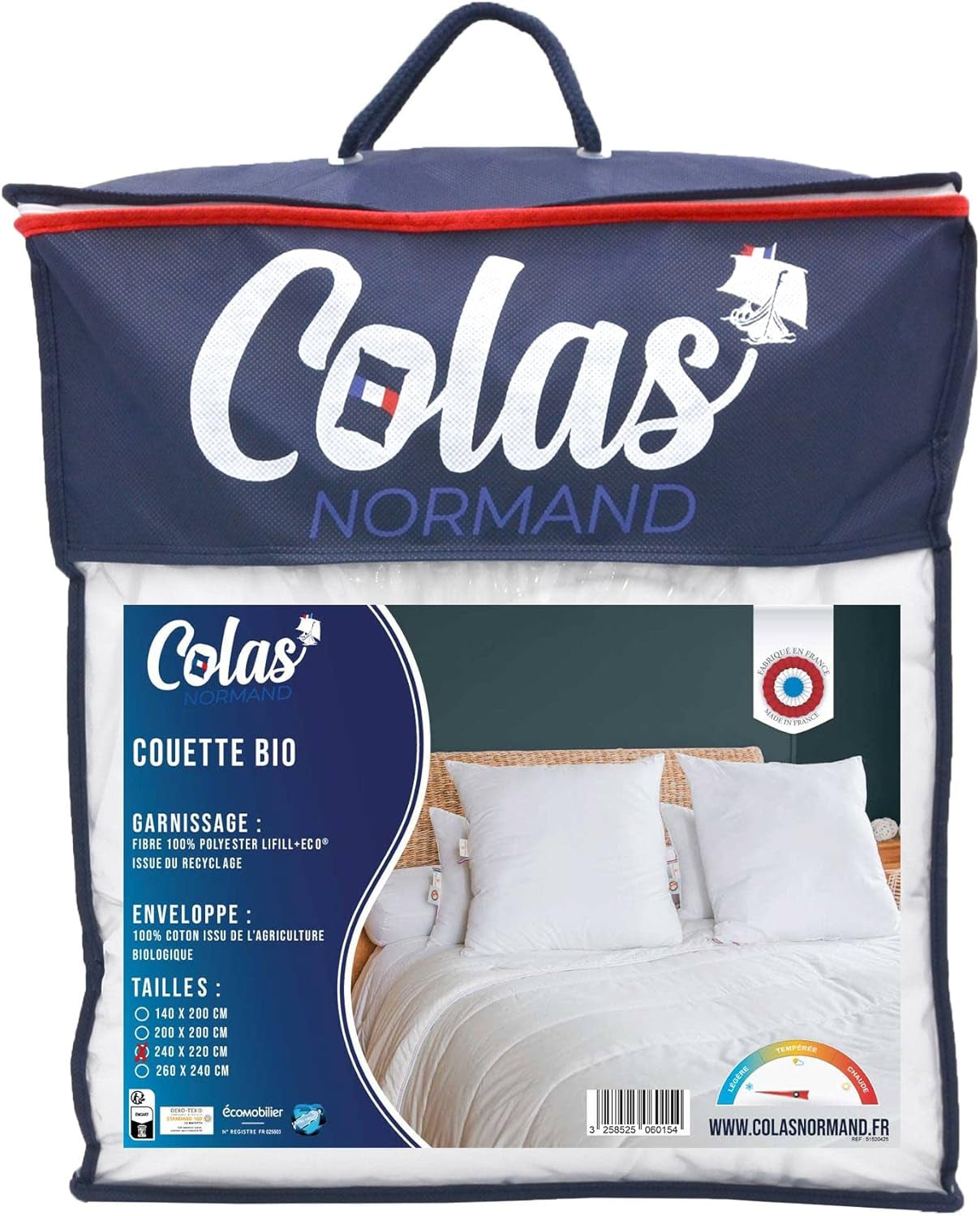 NORMAN COLAS | Lehká přikrývka, 240 X 220 cm, organická bavlna, recyklovaná výplň Přikrývky a přikrývky Naty Shop Výchozí název