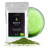 Moya Matcha organický prášek ze zeleného čaje | 100 g tradiční obřadní kvality 30 g | Ekologicky pěstované a sklizené v Uji, Japonsko | Perfektní k pití s ​​vodou, matcha latté, smoothies a limonádami