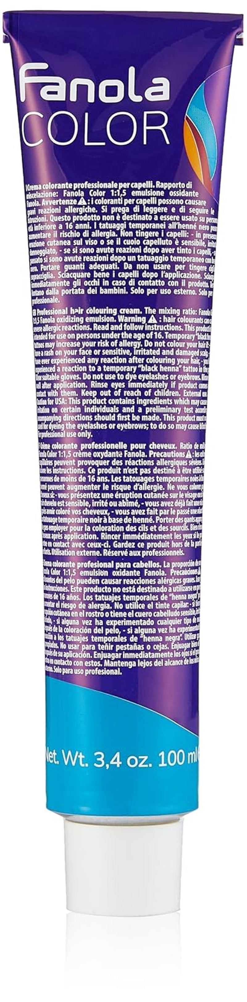 Fanola crema colore Barvicí krém 7.0 Blonde, 100 ml Barva na vlasy Naty Shop 10.1 Platinová popelavá blond