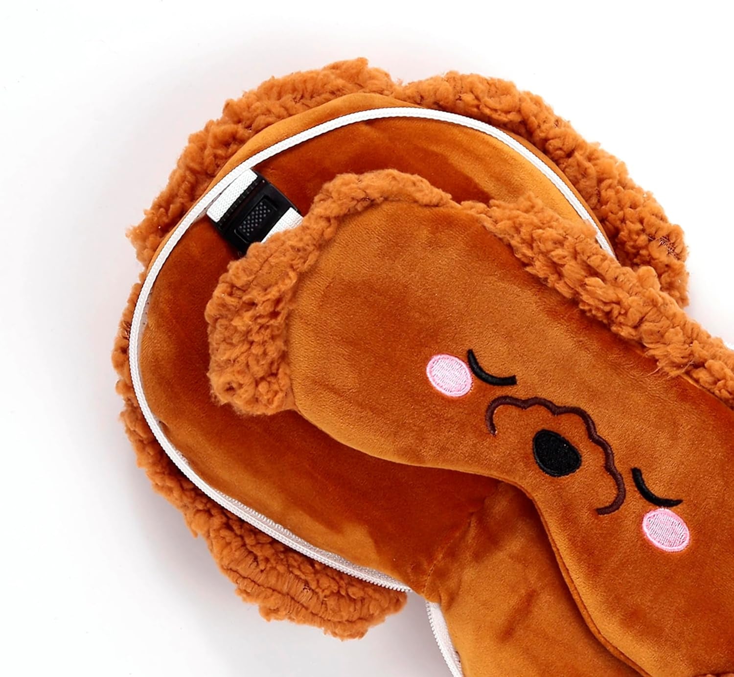 Cestovní polštář Puckator s maskou na oči Relaxeazzz - Pudl Gigi - roztomilá zvířátka Cestovní polštářky Naty Shop
