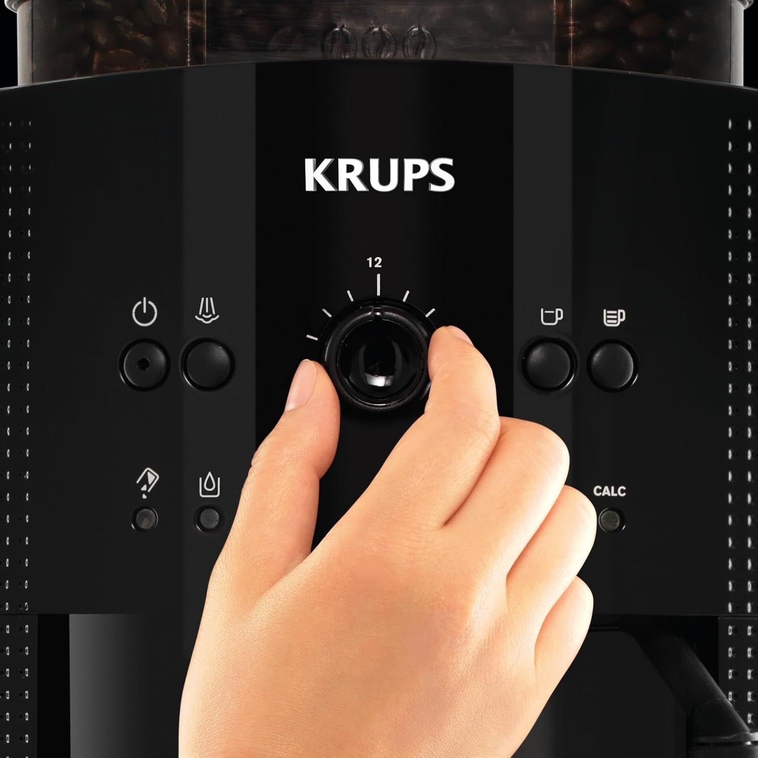 Espresso kávovar Krups Roma EA81M8 1,7 l, 3 nastavení teploty, 3 textury mleté ​​kávy, černá