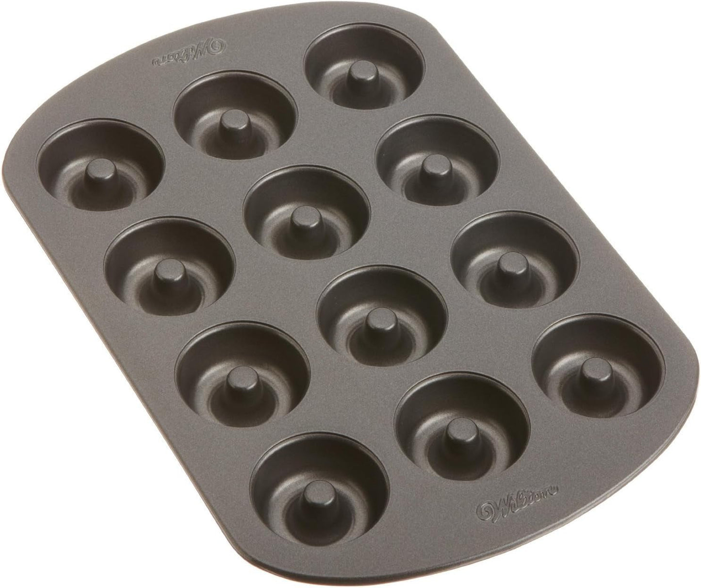 Wilton Donut-Backform Mit 12 Mulden Donutform, Hochwertige Donut Backform Mit Antihaftbeschichtung Für 12 Mini-Donuts, Spülmaschinenfest Formy a plechy na pečení Naty Shop Medium