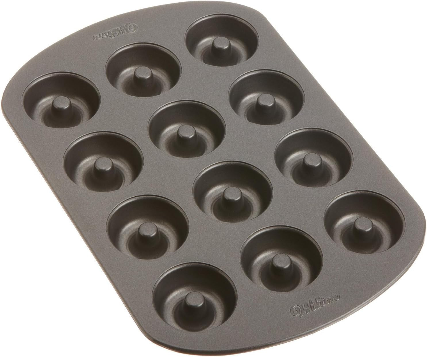 Wilton Donut-Backform Mit 12 Mulden Donutform, Hochwertige Donut Backform Mit Antihaftbeschichtung Für 12 Mini-Donuts, Spülmaschinenfest Formy a plechy na pečení Naty Shop Medium
