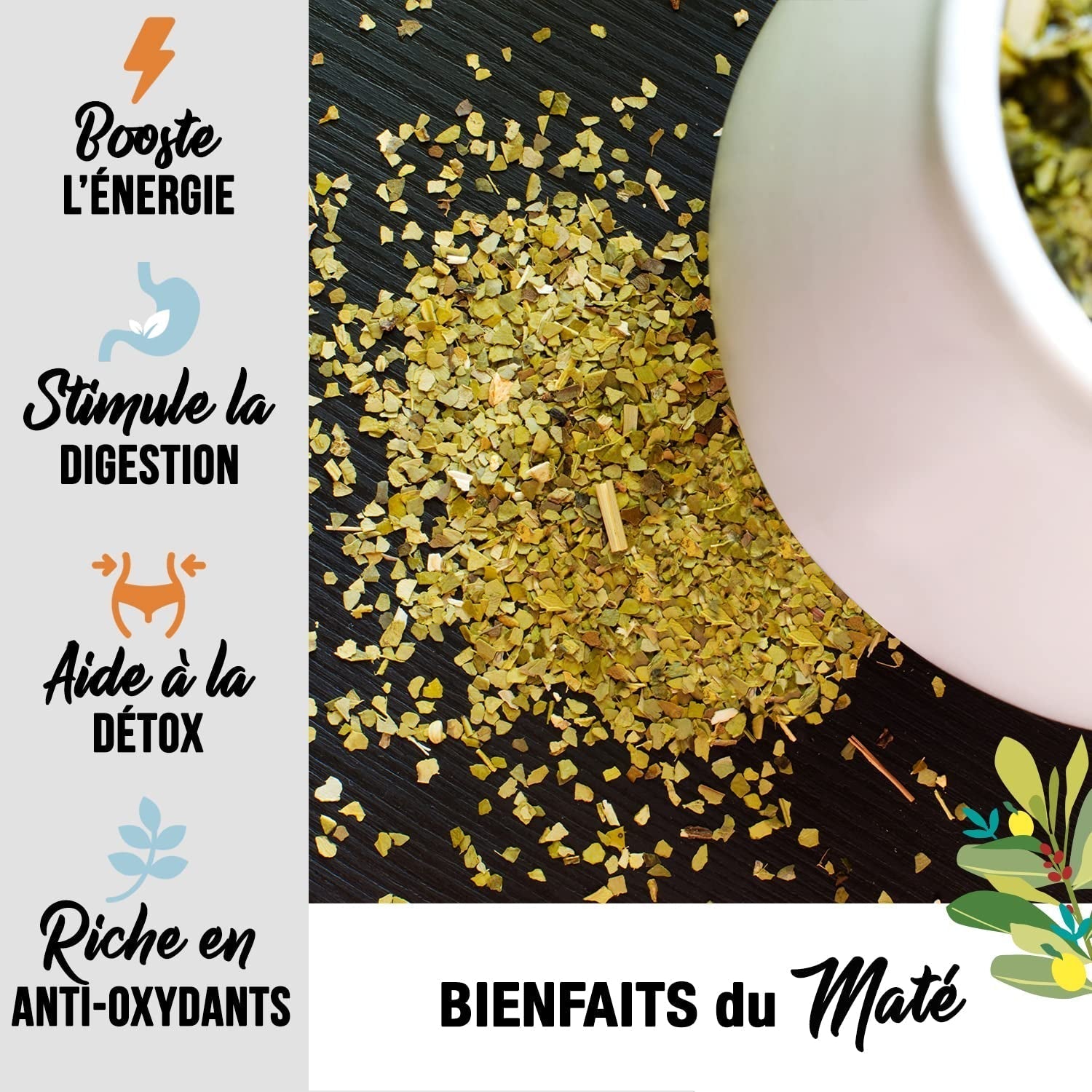 ORIGEENS BIO YERBA MATE S MÁTOU A CITRONEM 200 G - Čerstvost I Nepražené Bio Yerba Maté, listy, bez stonků a prachu