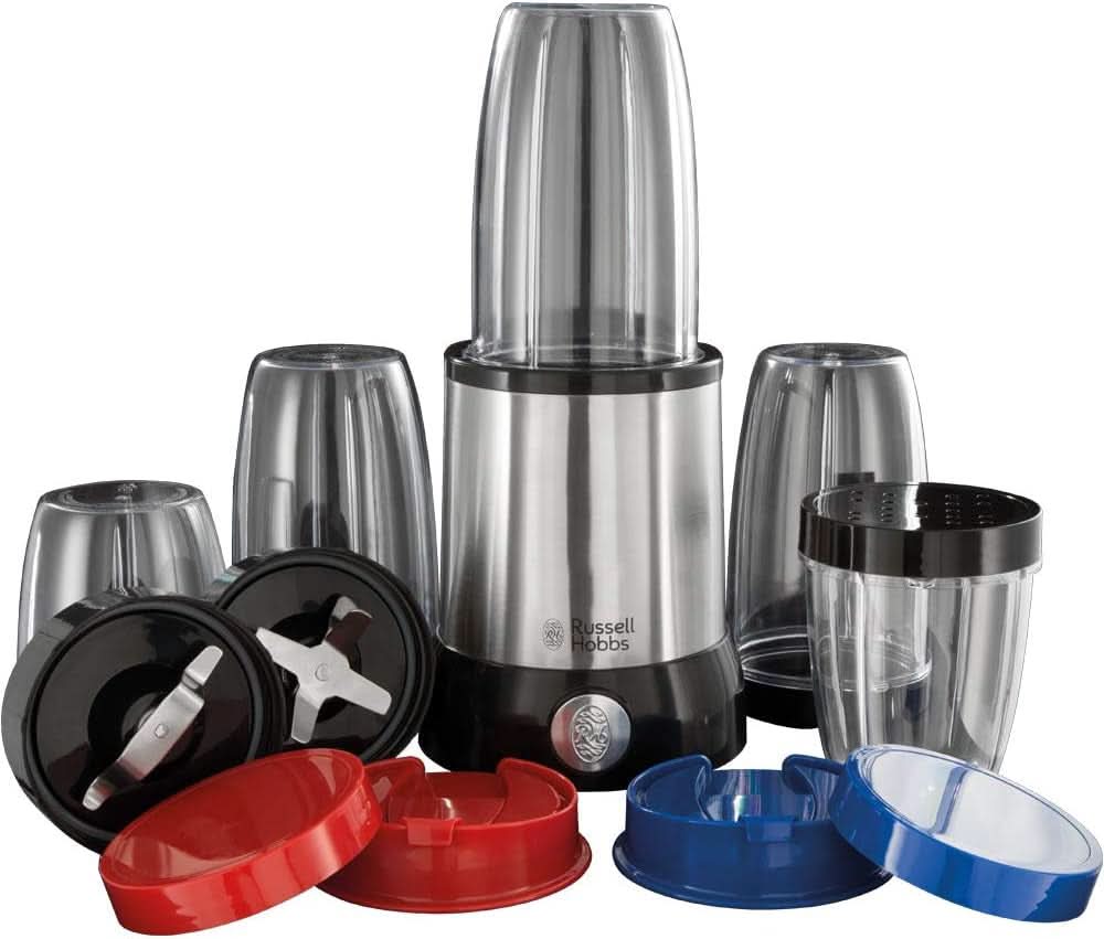 Mixér Russell Hobbs [Multifunktions-Standmixer] Nutriboost (Inkl. 5 Bpa-Freie Und Spülmaschinengeeignete Behälter + Deckel, 22 000 U/Min, 0,9 Ps-motor) Elektrischer, Smoothie-Maker 23180 Nakup.