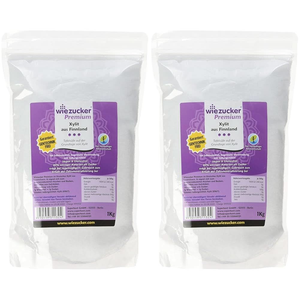 Originální březový cukr z Finska, 1 Kg Sladidla Naty Shop 2 x 1 Kg Single