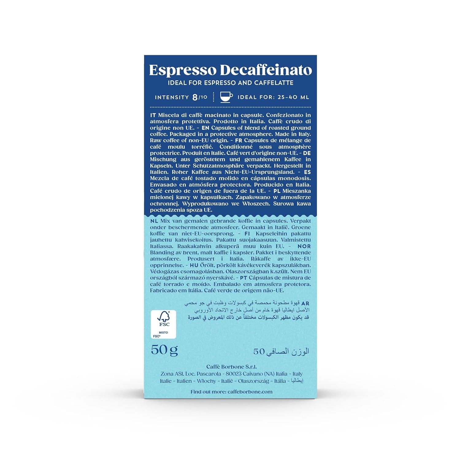 Caffè Borbone Decaffeinato – 90 kávových kapslí – krémové a autentické – Kompatibilní s Nespresso®* Haushalts-Espressomaschinen