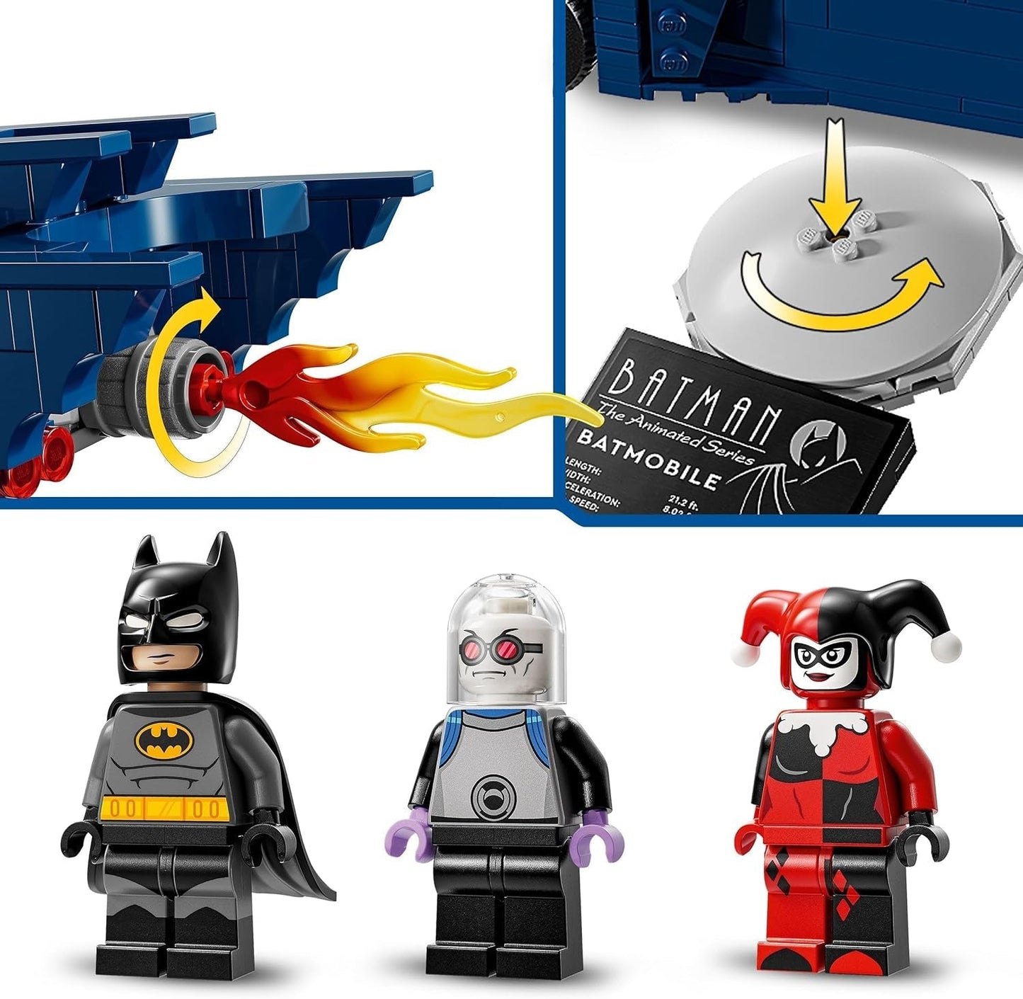 LEGO DC Batman: Batman v Batmobilu vs. Harley Quinn a Mr Freeze Kreslené autíčko pro děti Dárek pro chlapce a dívky 8 let 76274 Stavebnice Besuche den LEGO-Store