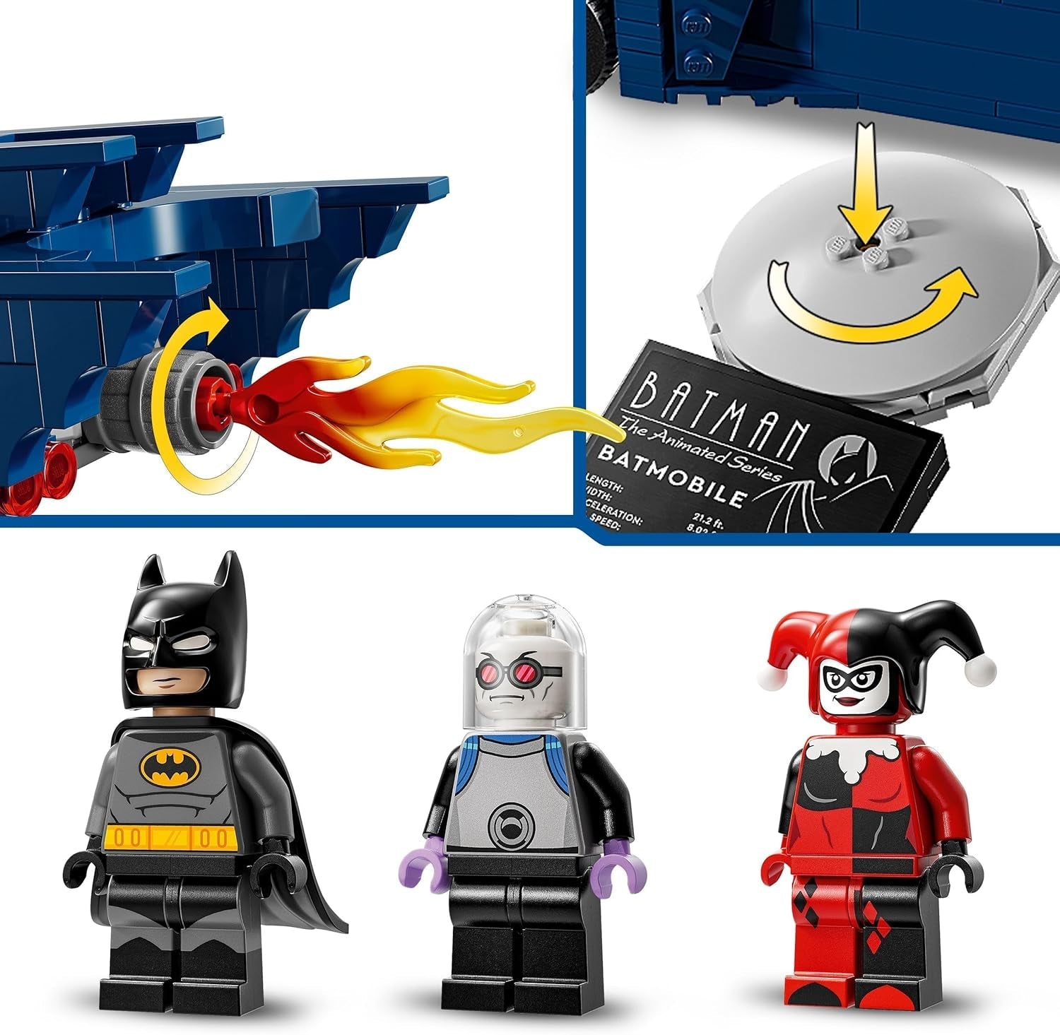 LEGO DC Batman: Batman v Batmobilu vs. Harley Quinn a Mr Freeze Kreslené autíčko pro děti Dárek pro chlapce a dívky 8 let 76274 Stavebnice Besuche den LEGO-Store