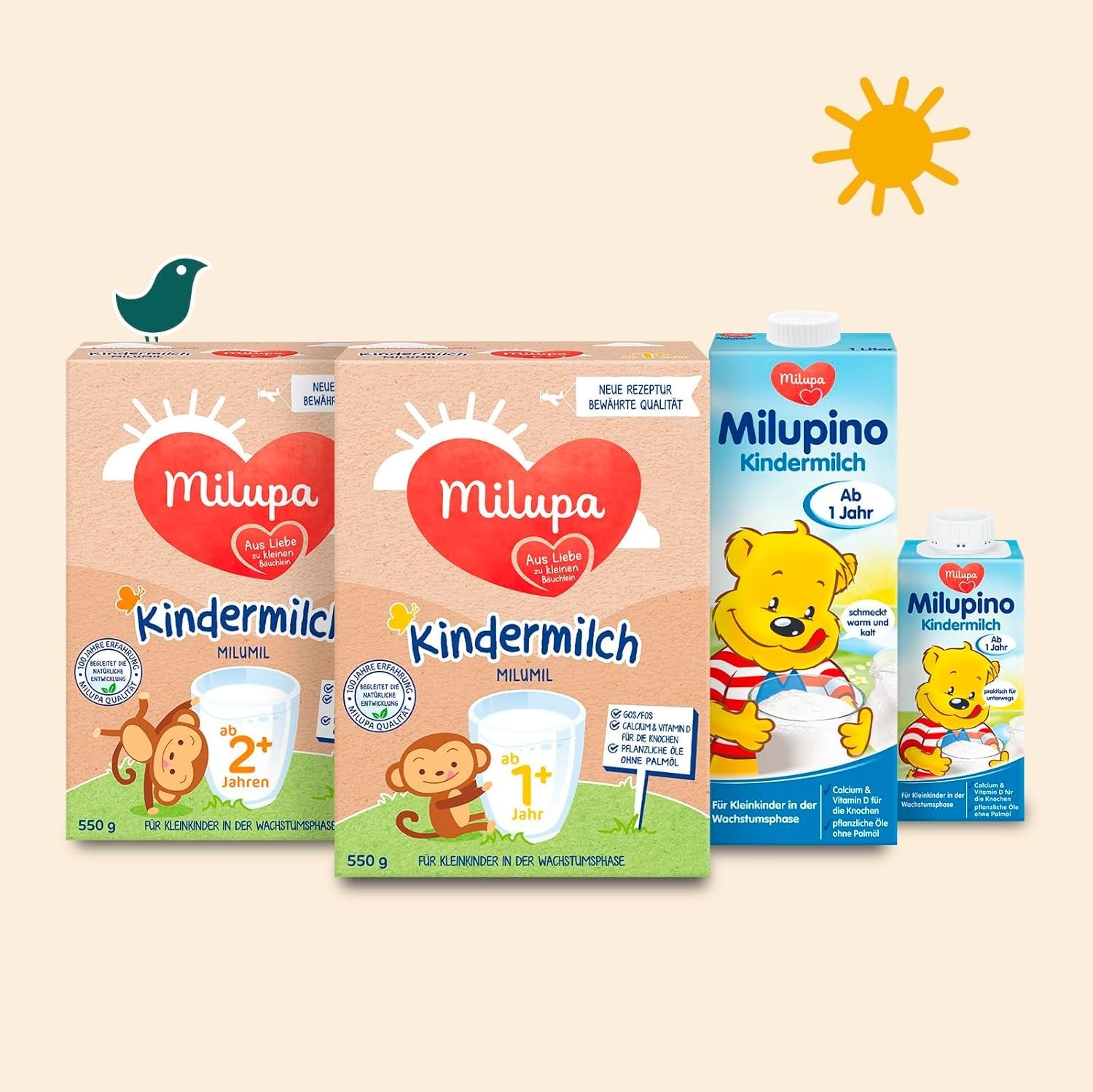 Milupa Milupino Růstové mléko připravené k pití (6x1L), od 1 roku, pro malé děti v růstové fázi