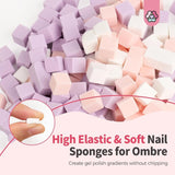125 Nail Art Schwämme Und 4 Krallen Houba na nehty Metallgreifer Für Ombre Und Gradient Nageldesign, Nagelkunst-Schwamm Pinsel, Maniküre Zubehör Für Nägel, Nail Art Schwämme Für Babyboomer Effekte DIY