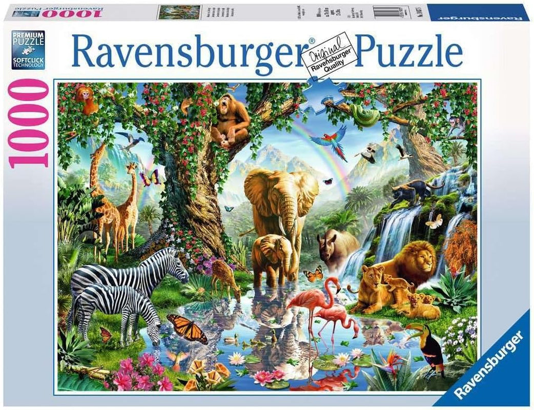 Puzzle Ravensburger 12000682 - Dobrodružství v džungli - 1000dílné puzzle pro dospělé a děti 14+, Puzzle Naty Shop stará verze