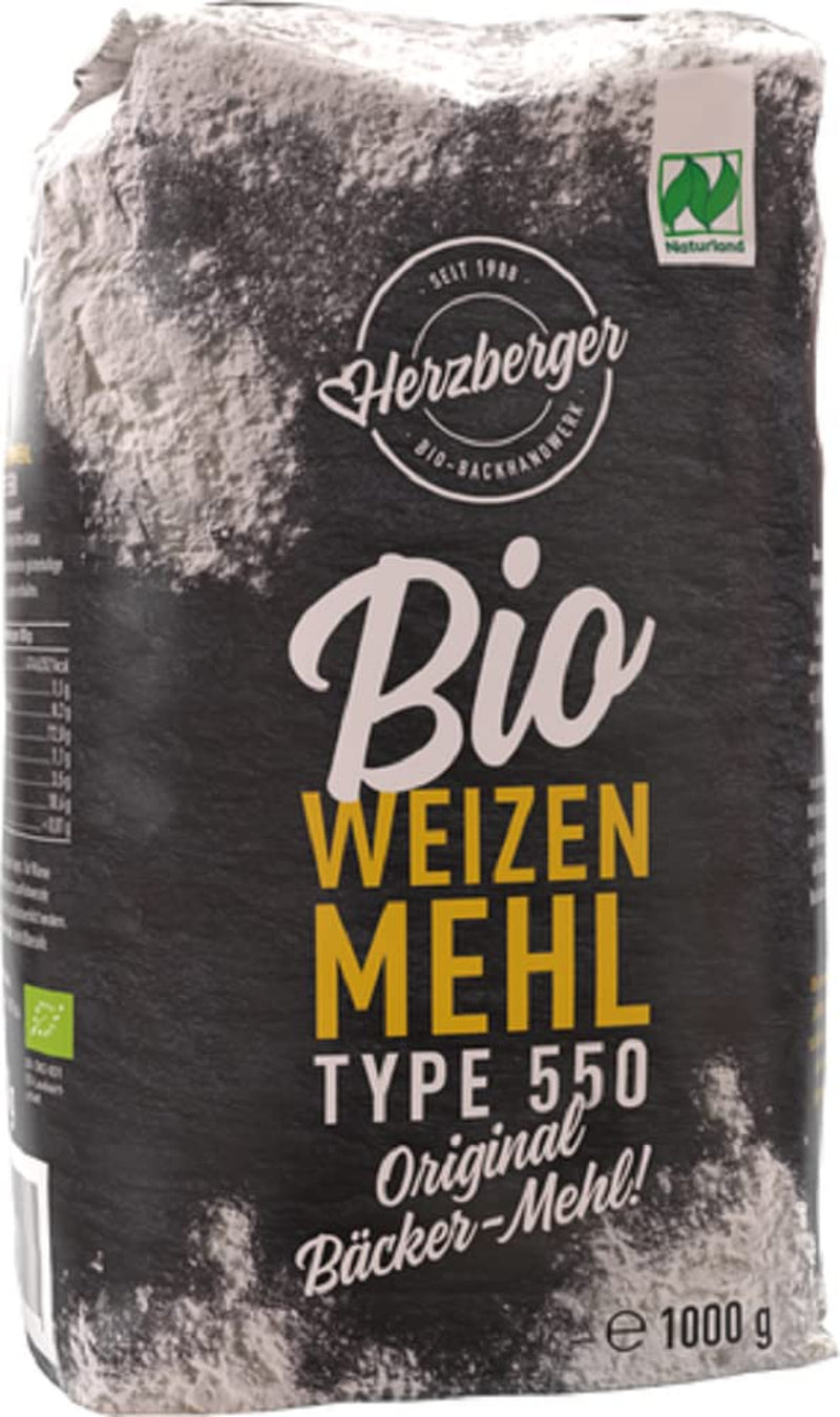 Pšeničná mouka Herzberger Organic Naturland Typ 550, 1 kg