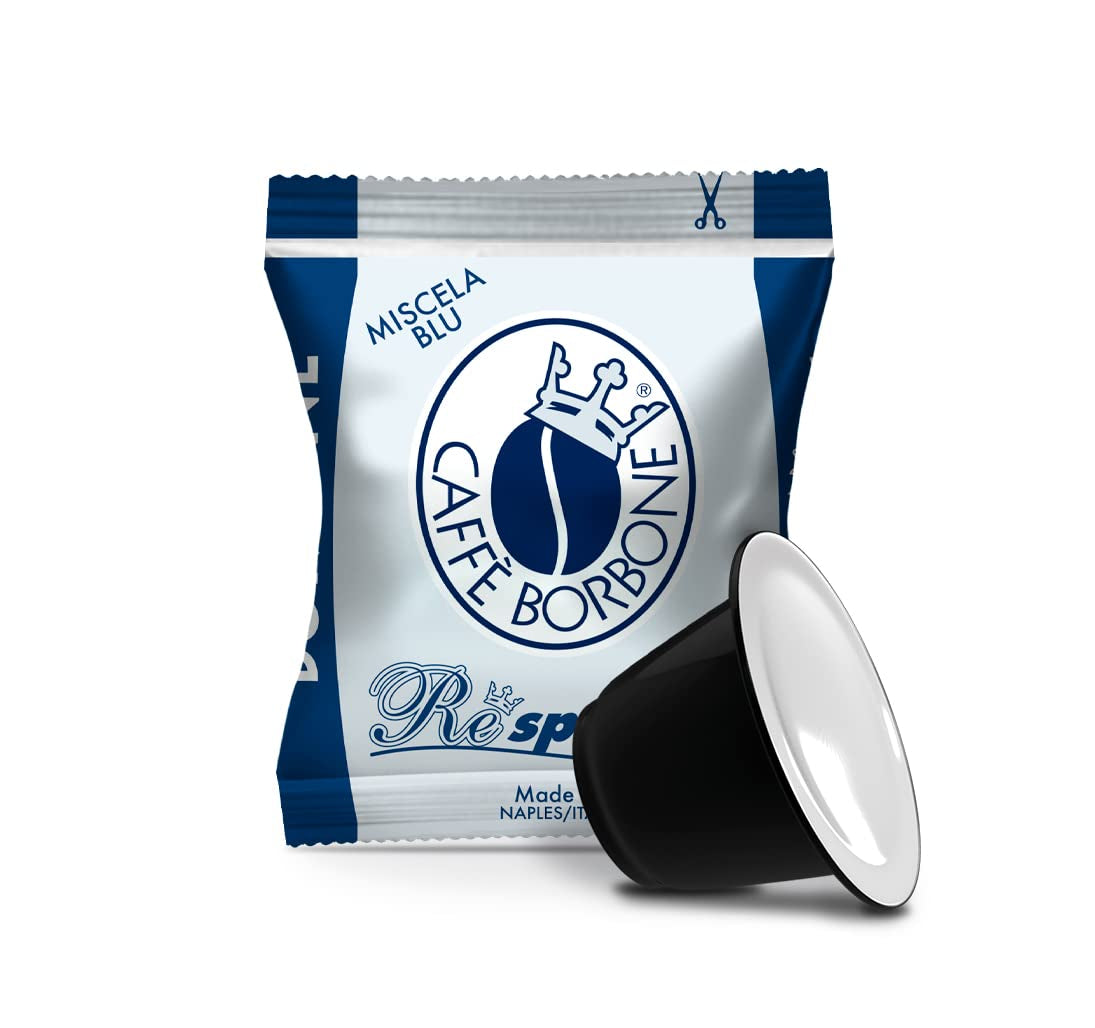 Caffè Borbone Kaffee Kapseln Respresso, Blaue Mischung, 100 stück & Kaffee Kapseln Respresso, Entkofeinierte Dek Mischung – 100 stück – Kompatibilní s Häuslichen Kaffeemaschinen Nespresso®*