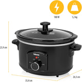 Tristar VS-3915 pomalý hrnec, nerezový keramický hrnec se 2 stupni ohřevu a funkcí udržování teploty, 3,5 l pomalý hrnec Naty Shop