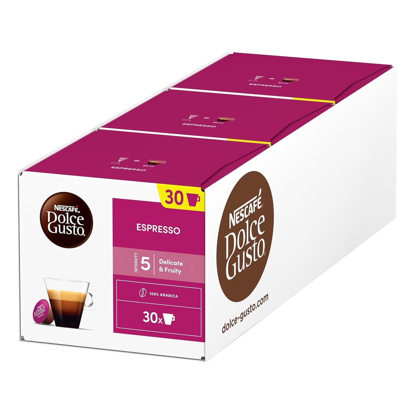 NESCAFÉ DOLCE GUSTO Espresso Kaffeekapseln 3er Vorratspack (3 x 30 kapslí)