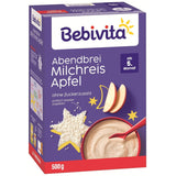 Rýžový nákyp s jablky a večerní kaší (4x500g), mléčná kaše od 5 měsíců, s cennými minerály a vitamíny, bez přidaného cukru, velmi zasytí