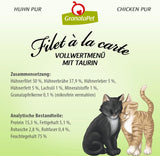 GranataPet Filet à la carte Chicken PURE, mokré krmivo pro kočky, kousky filé bez obilovin, krmivo pro kočky bez přidaného cukru, vysoký obsah masa, 6 x 85 g