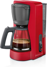 Espresso kávovar Bosch MyMoment TKA2M113 s filtrem, 1,25 l skleněná karafa, 10–15 šálků, funkce udržování teploty 40 minut, systém proti odkapávání, otočný držák filtru, odnímatelná nádrž na vodu, 1200 W, matná černá