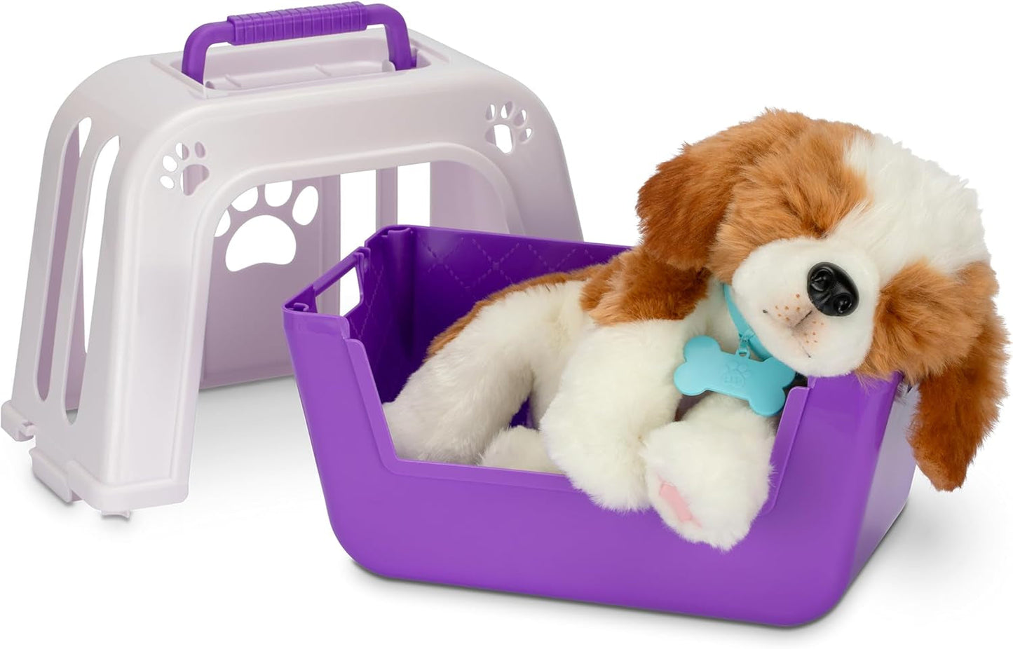 Little Live Pets My Really Real Puppy – Patches; Interaktivní štěně; přes 60 zvuků/reakcí; realistický vzhled; 1 ze 72 variant; hrací set s taškou na přenášení; baterie jsou součástí balení; věk 5+