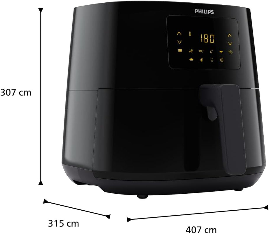 Philips 3000Er Airfryer XL – technologie Rapid Air, smažení až o 90 % méně tuku, kapacita 1,2 kg, 6,2 litrů, dotykový displej Spotřebiče Naty Shop