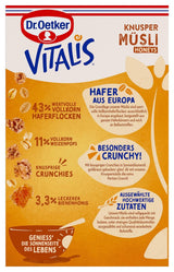 Oetker Vitalis Křupavé medy: Medové křupavé müsli ke snídani a svačině, 5 balení (5 x 600 g)